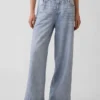 Bedruckte, weit geschnittene Jogginghose im Jeans-Look
