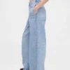 Bedruckte, weit geschnittene Jogginghose im Jeans-Look
