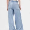 Bedruckte, weit geschnittene Jogginghose im Jeans-Look