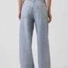 Bedruckte, weit geschnittene Jogginghose im Jeans-Look