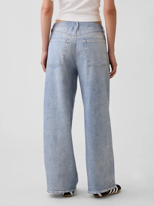 Bedruckte, weit geschnittene Jogginghose im Jeans-Look
