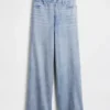 Bedruckte, weit geschnittene Jogginghose im Jeans-Look