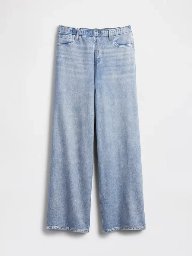 Bedruckte, weit geschnittene Jogginghose im Jeans-Look