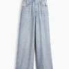 Bedruckte, weit geschnittene Jogginghose im Jeans-Look