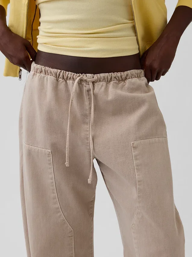 Bequeme Barrel-Hose mit doppelten Knieeinsätzen