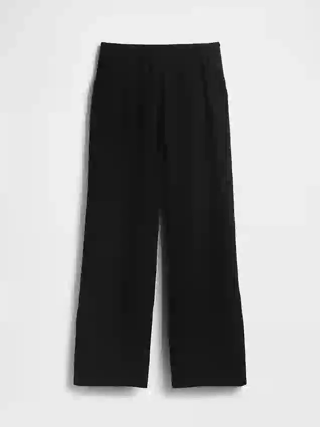 Bequeme Hose aus Baumwollgaze mit geschlitzten Säumen