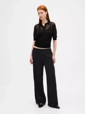 Bequeme Hose mit weitem Bein