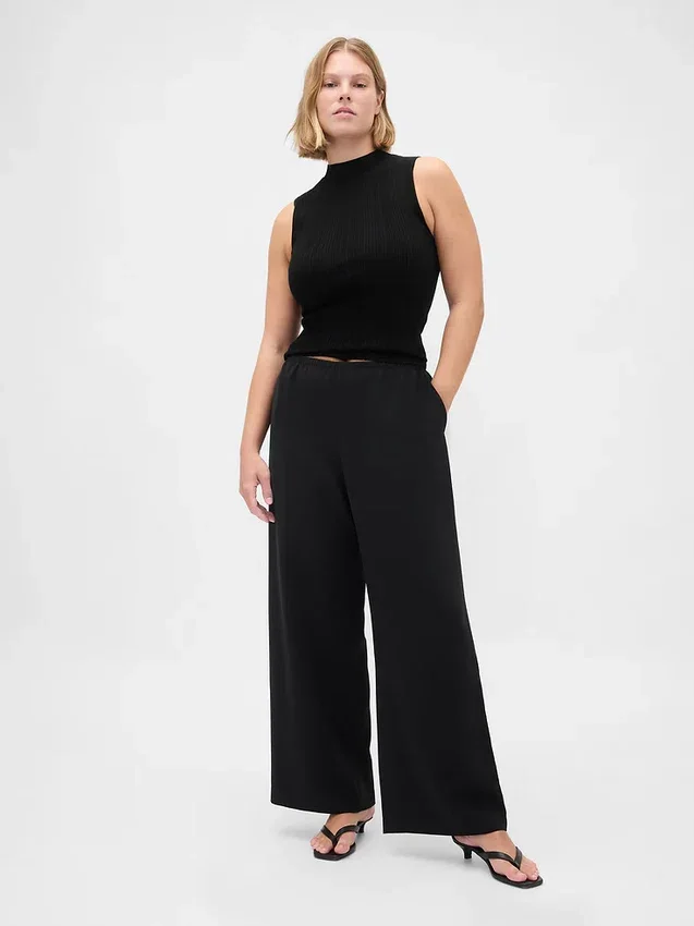 Bequeme Hose mit weitem Bein