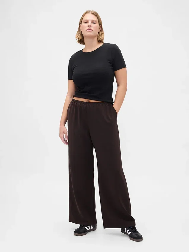 Bequeme Hose mit weitem Bein