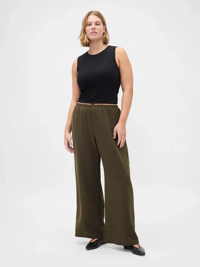 Bequeme Hose mit weitem Bein
