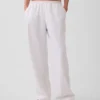 Bequeme Hose mit weitem Bein aus Leinenmischung