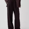 Bequeme Hose mit weitem Bein aus Leinenmischung
