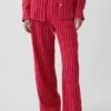 Bequeme Hose mit weitem Bein aus Leinenmischung