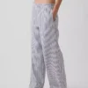 Bequeme Hose mit weitem Bein aus Leinenmischung
