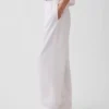 Bequeme Hose mit weitem Bein aus Leinenmischung