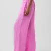 Bequeme Hose mit weitem Bein aus Leinenmischung