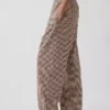 Bequeme Hose mit weitem Bein aus Leinenmischung
