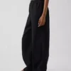Bequeme Hose mit weitem Bein aus Leinenmischung