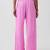 Bequeme Hose mit weitem Bein aus Leinenmischung