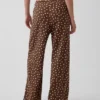 Bequeme Hose mit weitem Bein aus Leinenmischung