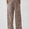 Bequeme Hose mit weitem Bein aus Leinenmischung