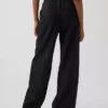 Bequeme Hose mit weitem Bein aus Leinenmischung