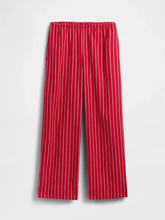 Bequeme Hose mit weitem Bein aus Leinenmischung