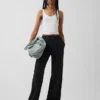 Bequeme Hose mit weitem Bein aus Leinenmischung