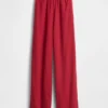 Bequeme Hose mit weitem Bein aus Leinenmischung