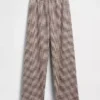 Bequeme Hose mit weitem Bein aus Leinenmischung
