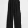Bequeme Hose mit weitem Bein aus Leinenmischung