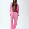 Bequeme Hose mit weitem Bein aus Leinenmischung