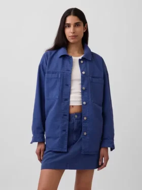 Übergroße Hemdjacke