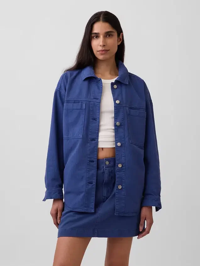 Übergroße Hemdjacke
