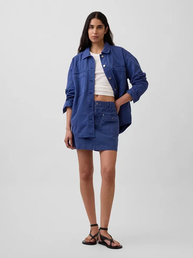 Übergroße Hemdjacke