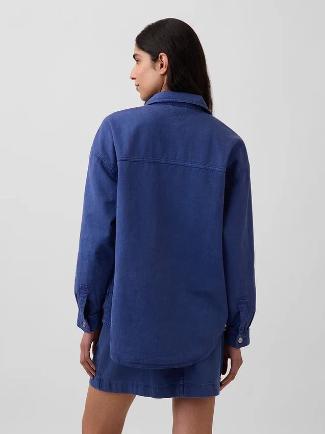Übergroße Hemdjacke