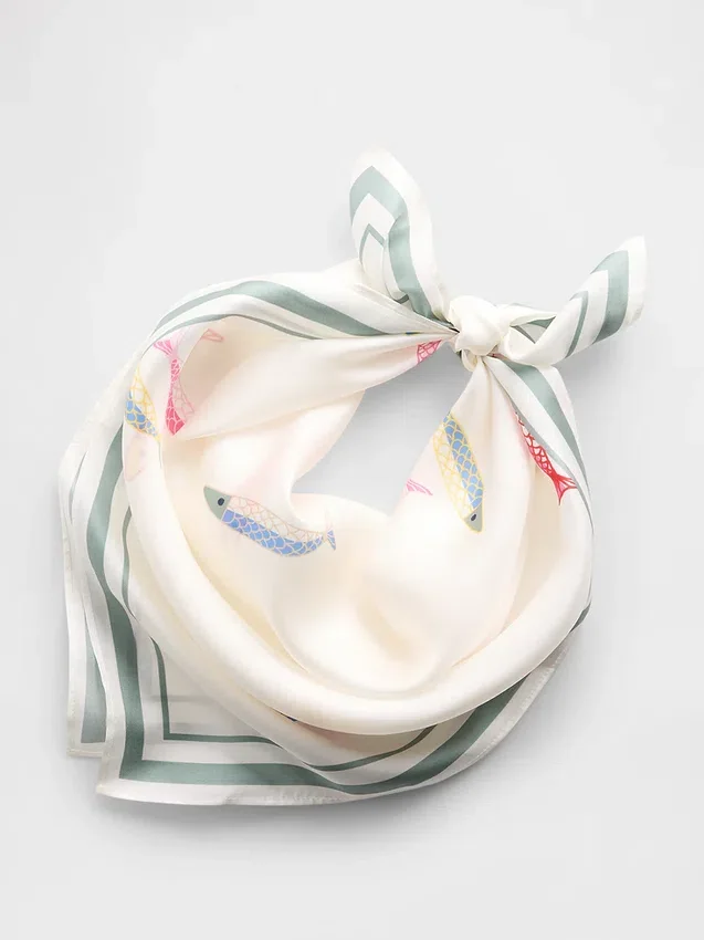 Übergroßes Bandana aus 100 % Seide