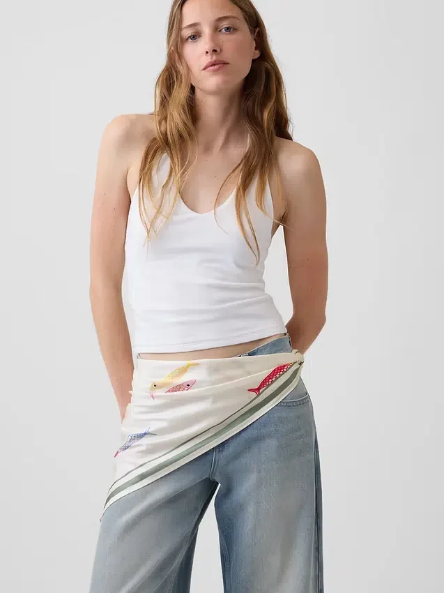 Übergroßes Bandana aus 100 % Seide