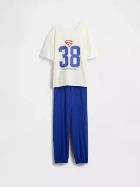 Übergroßes Pyjama-Jogginghosen-Set „Superman“ für Kinder aus recyceltem Material