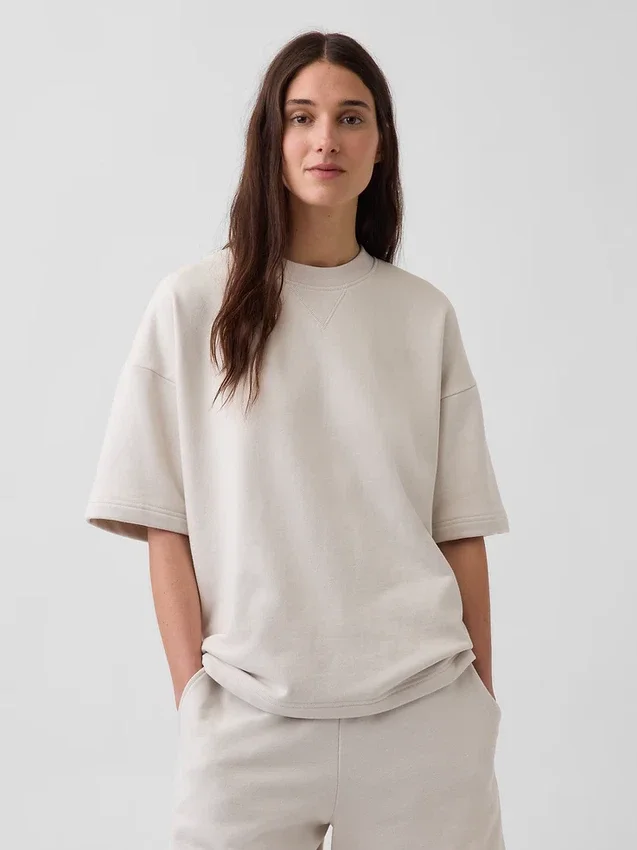 Übergroßes Sweatshirt aus schwerem French-Terry