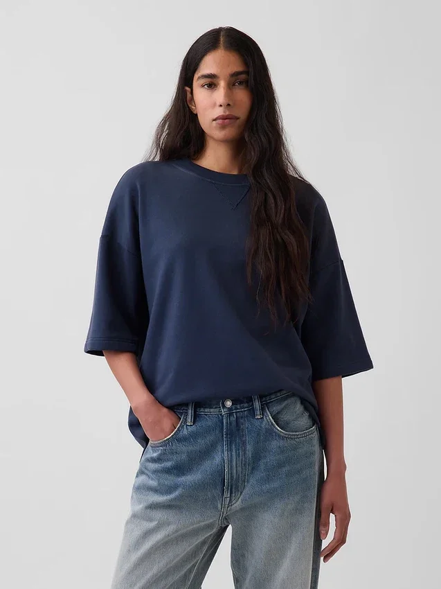 Übergroßes Sweatshirt aus schwerem French-Terry