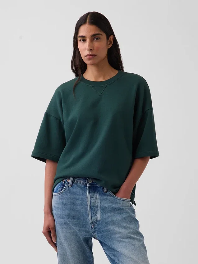 Übergroßes Sweatshirt aus schwerem French-Terry