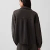 Übergroßes Sweatshirt aus schwerem French-Terry mit Knopfleiste