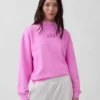 Übergroßes Sweatshirt mit Stehkragen aus schwerem French-Terry