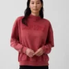 Übergroßes Sweatshirt mit Stehkragen aus schwerem French-Terry