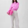 Übergroßes Sweatshirt mit Stehkragen aus schwerem French-Terry