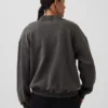 Übergroßes Sweatshirt mit Stehkragen aus schwerem French-Terry