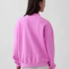 Übergroßes Sweatshirt mit Stehkragen aus schwerem French-Terry