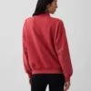 Übergroßes Sweatshirt mit Stehkragen aus schwerem French-Terry