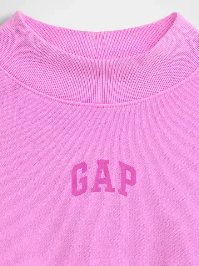 Übergroßes Sweatshirt mit Stehkragen aus schwerem French-Terry